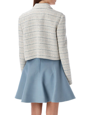 VALENTINO GARAVANI Chic Cropped Tweed Jacket