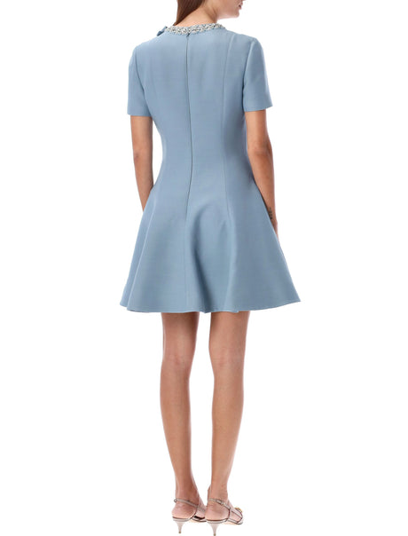 VALENTINO GARAVANI Embellished Collar Mini Dress