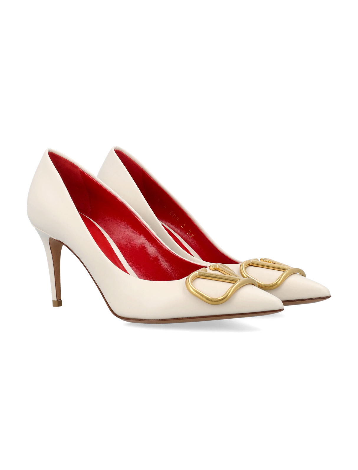 VALENTINO GARAVANI Chic Pointed-Toe Kitten Heel Pumps with V-Logo Detail - 3 Inch Heel