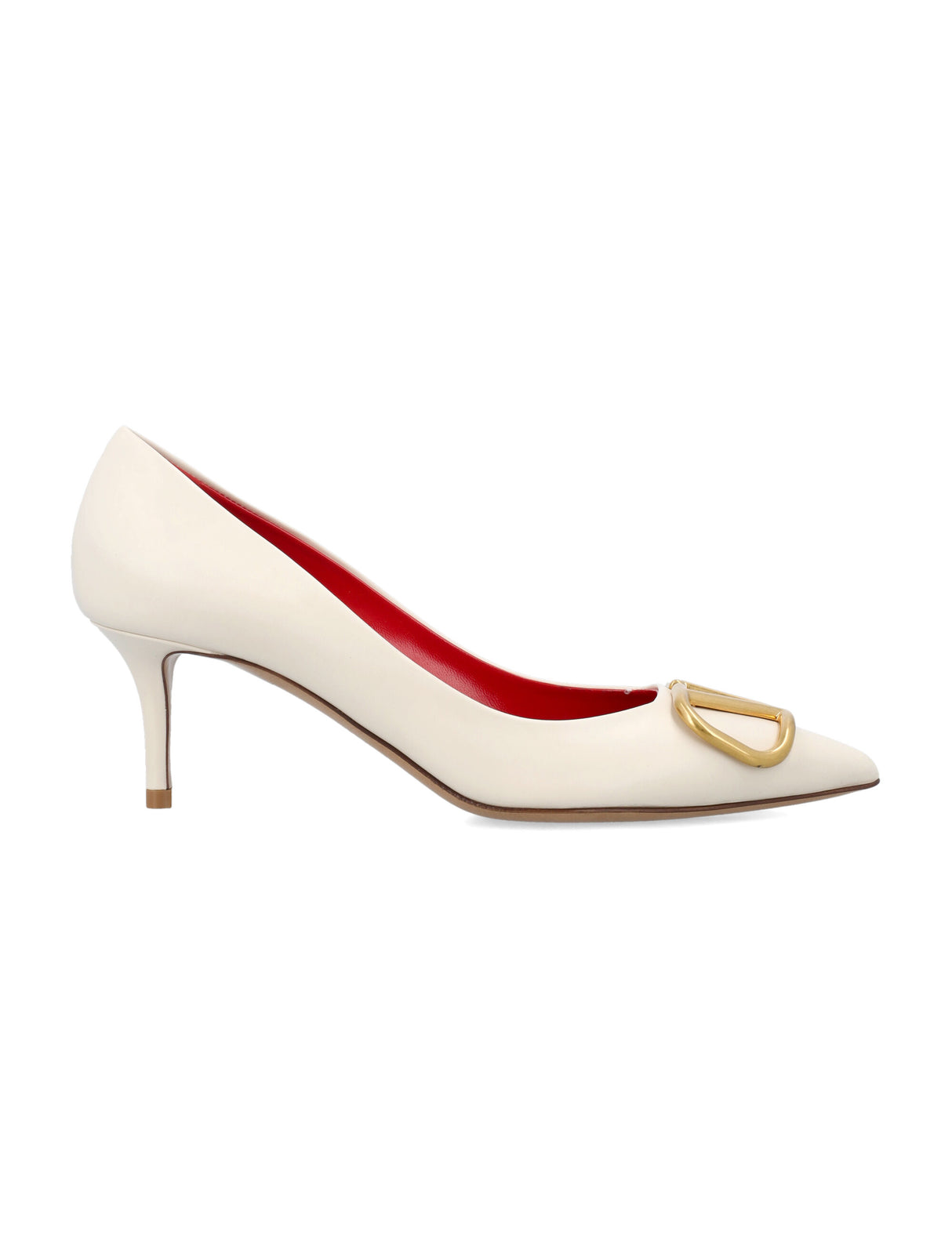 VALENTINO GARAVANI Elegant Leather VLogo Signature Pumps with 2.4 Inch Heel