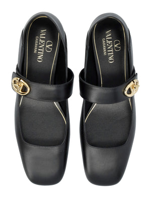 VALENTINO GARAVANI Elegant Mary Jane Flat Ballerinas