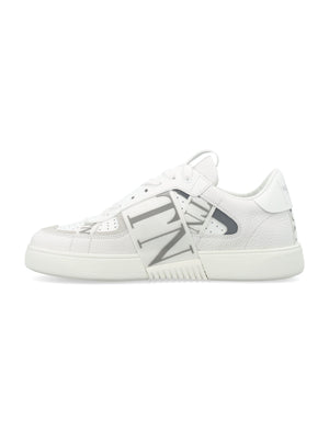 VALENTINO GARAVANI Modern Luxe Leather Sneakers with Logo Bands