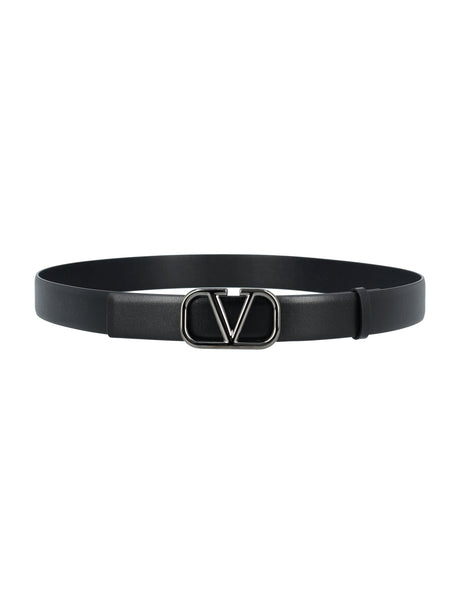 VALENTINO GARAVANI VLOGO Signature Leather Belt - 4cm