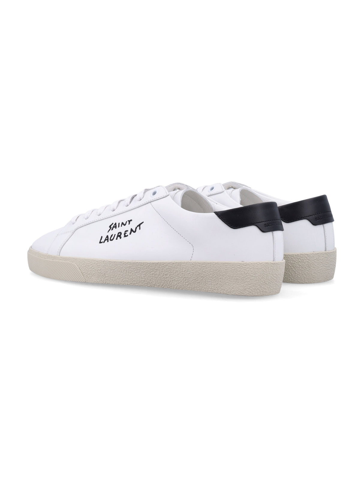 SAINT LAURENT Classic Round Toe Lace-Up Sneakers for Men