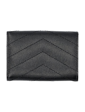 SAINT LAURENT Mini Black Leather Clutch