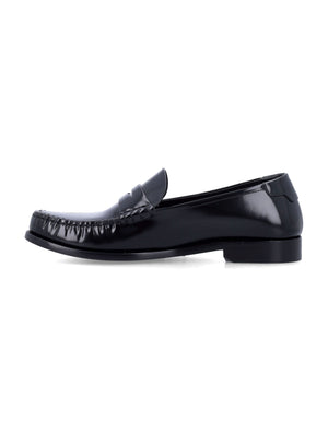 SAINT LAURENT Shiny Leather Loafer Penny