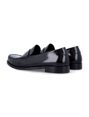 SAINT LAURENT Shiny Leather Loafer Penny