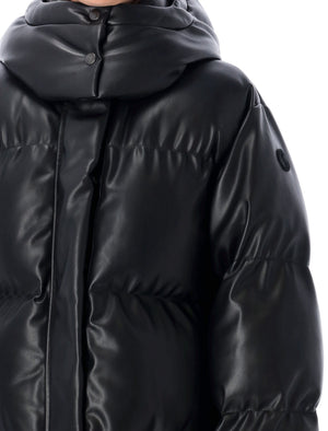 STELLA MCCARTNEY Eco-Friendly Hooded Faux Leather Down Jacket