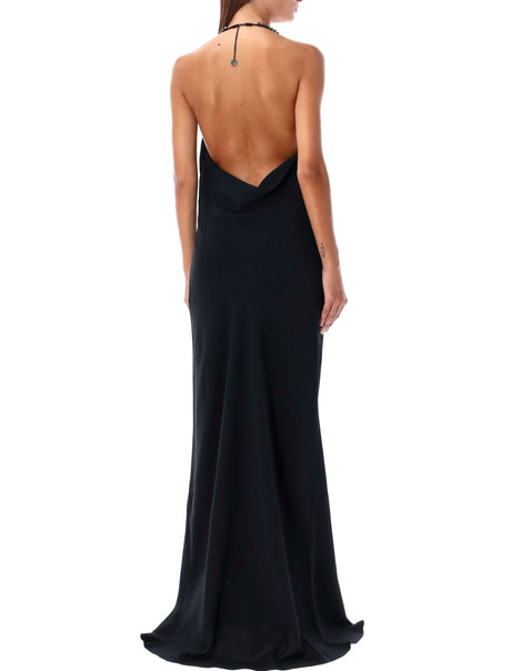 STELLA MCCARTNEY Elegant Crystal Straps Floor-Length Dress