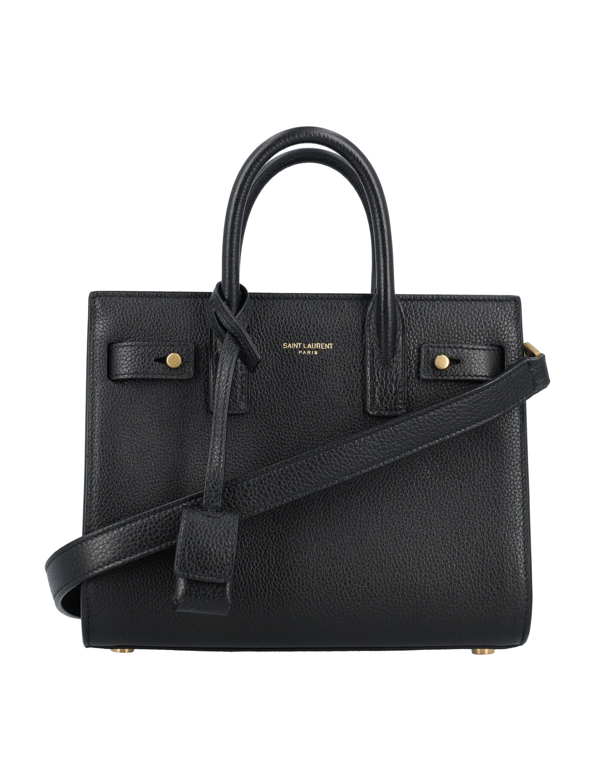 SAINT LAURENT Elegant Mini Soft Grained Leather Handbag - 22x17.5x11cm