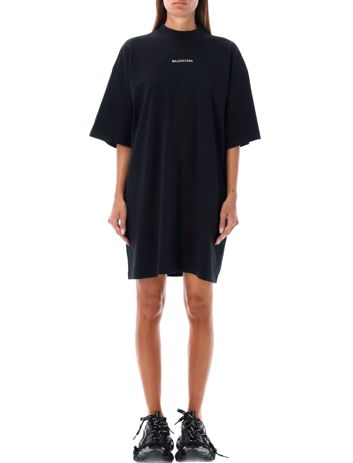 BALENCIAGA Oversized Cotton Tee Dress - Knee-Length Fit