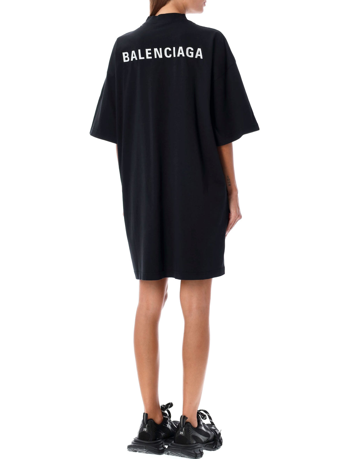 BALENCIAGA Oversized Cotton Tee Dress - Knee-Length Fit