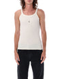 SAINT LAURENT Elegant Ribbed Logo Tank Top