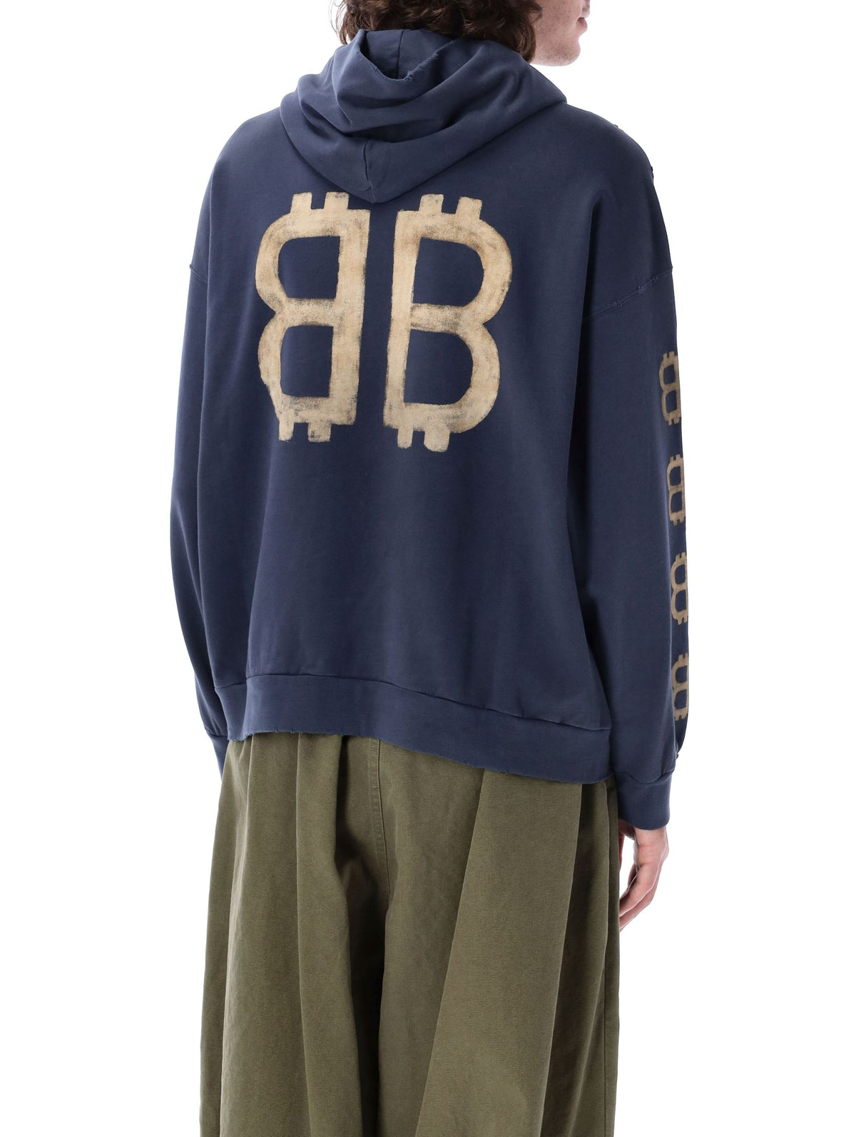 BALENCIAGA Men's Crypto Hoodie - Medium Fit