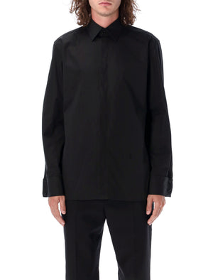 SAINT LAURENT Elegant Black Silk Shirt for Men - Size 41