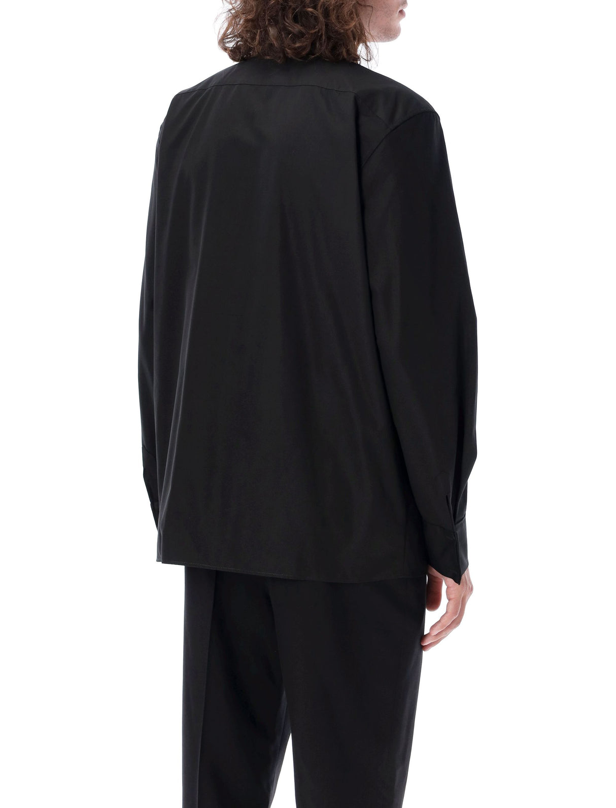 SAINT LAURENT Elegant Black Silk Shirt for Men - Size 41