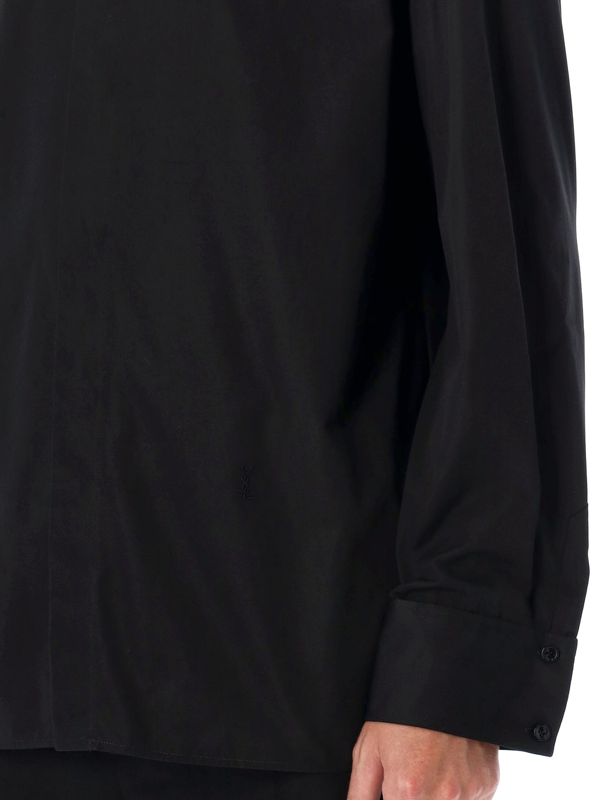 SAINT LAURENT Elegant Black Silk Shirt for Men - Size 41