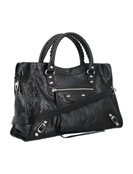 BALENCIAGA City Medium Distressed Leather Handbag