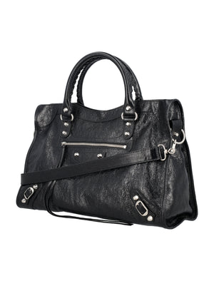 BALENCIAGA City Medium Distressed Leather Handbag