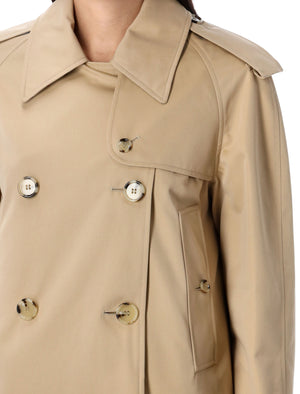 BURBERRY Mini Cropped Gabardine Trench Jacket