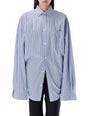 BALENCIAGA Oversized Stripes Shirt with Knot Detail - Size 36