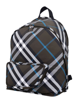 BURBERRY Check Pattern Shield Backpack - 41 cm