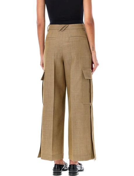 BURBERRY Elegant Wide-Leg Wool Blend Trousers