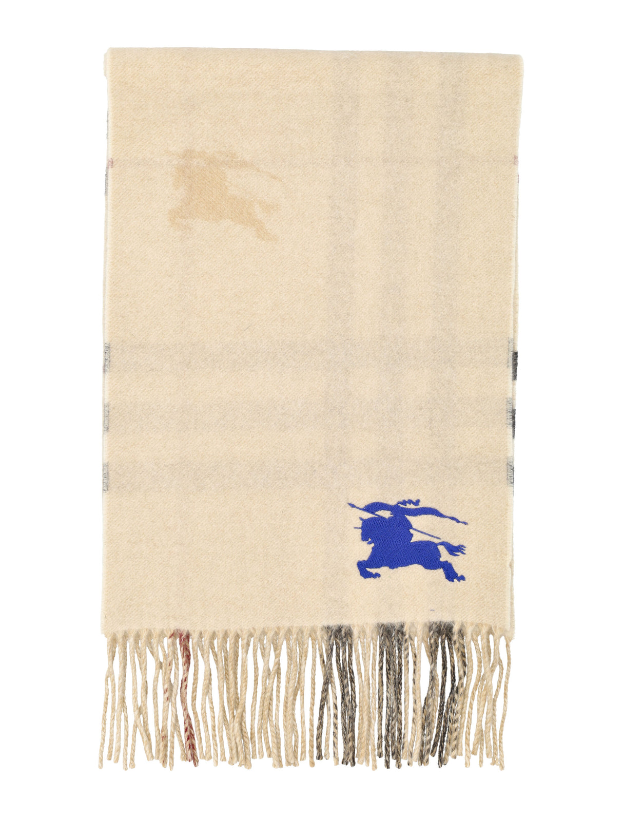 BURBERRY Embroidered Icon Stripe Cashmere Scarf