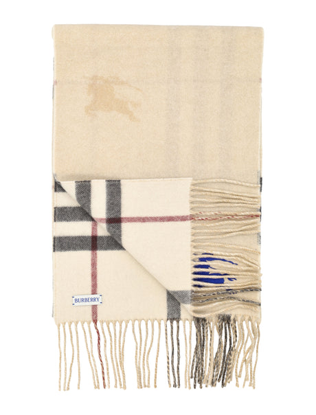 BURBERRY Embroidered Icon Stripe Cashmere Scarf