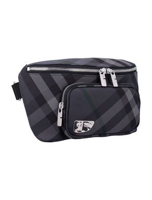 BURBERRY Check Pattern Belt Handbag - 14 CM Mini