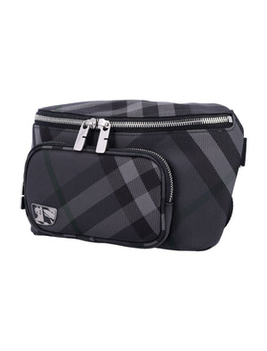 BURBERRY Check Pattern Belt Handbag - 14 CM Mini