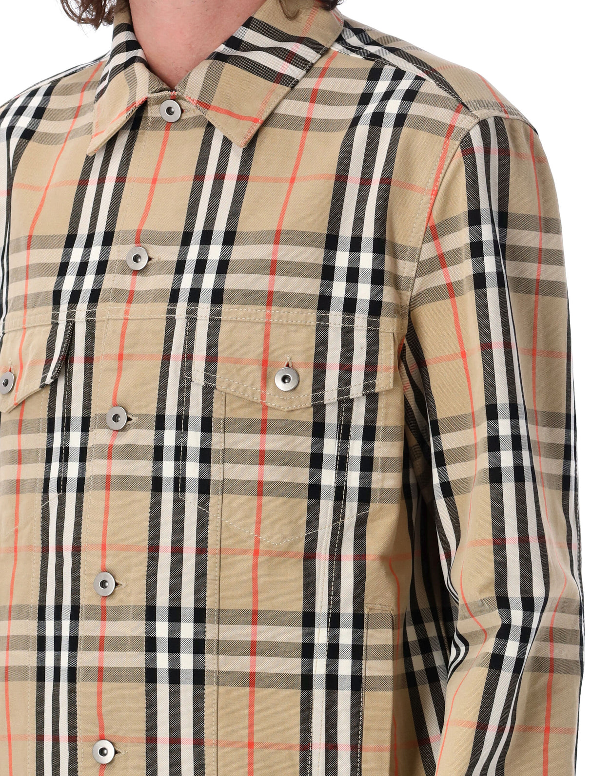 BURBERRY Checked Canvas Jacket - Men's Size 50