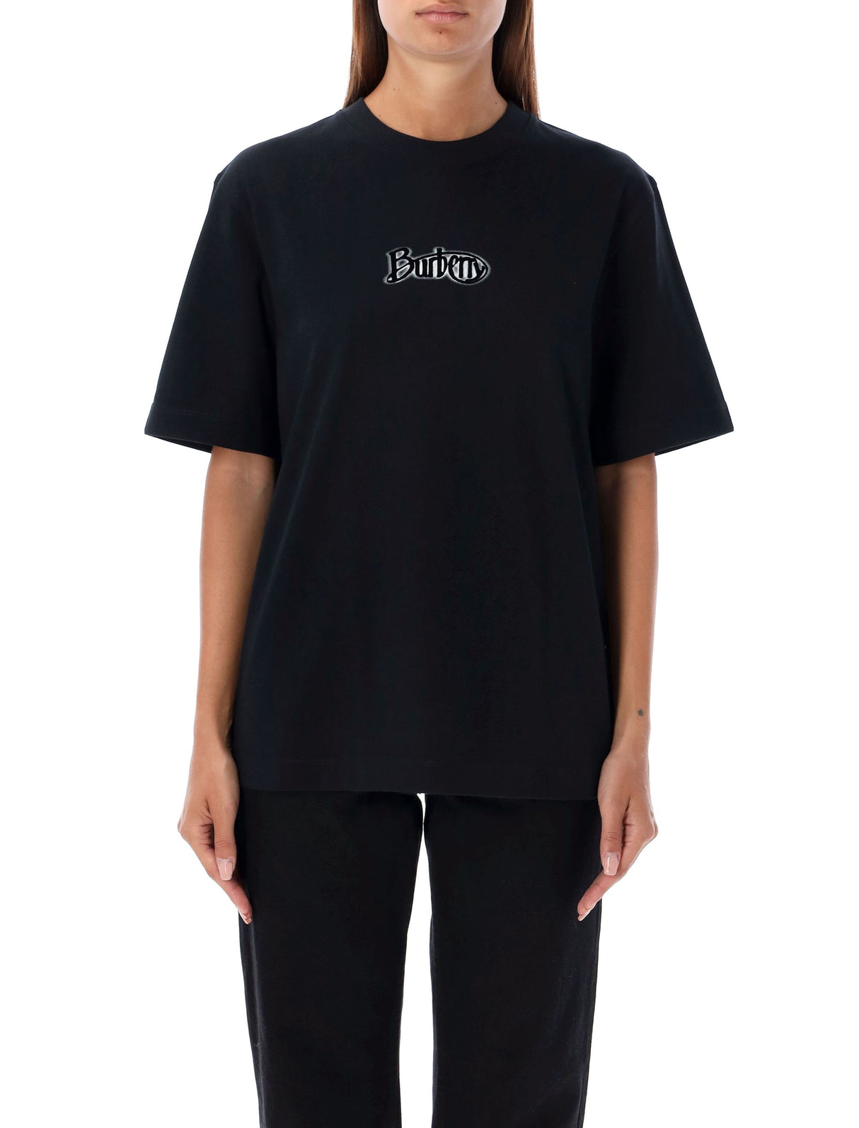 BURBERRY Oversized Logo T-Shirt - Women's Size S