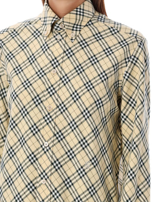 BURBERRY Checkered Design OVERSIZED SHIRT