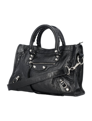 BALENCIAGA Mini Chic City Handbag in Distressed Leather