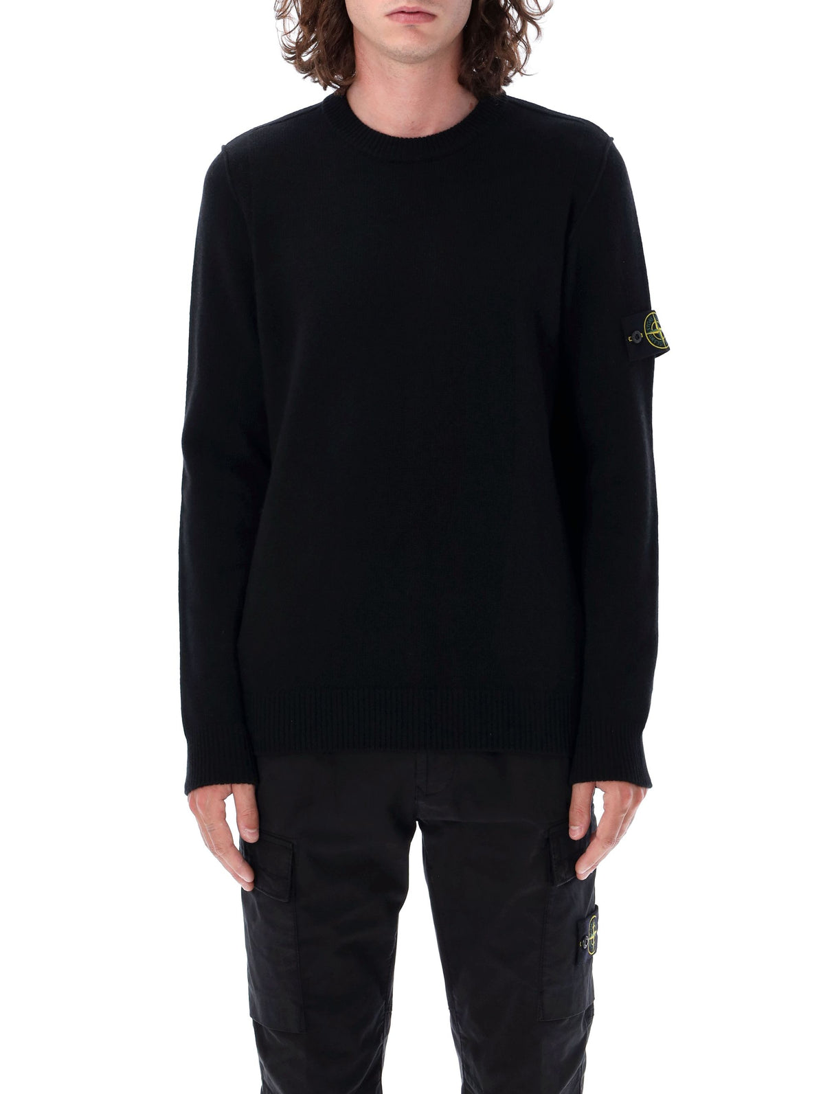 STONE ISLAND Elite Winter Wool-Blend Crew-Neck Sweater - Size L