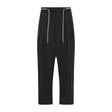 MORDECAI Pleated Drawstring Structured Wool Trousers