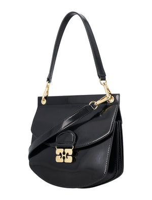 GANNI Chic Mini Patent Leather Handbag