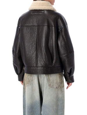 ACNE STUDIOS Oversized Shearling Leather Jacket