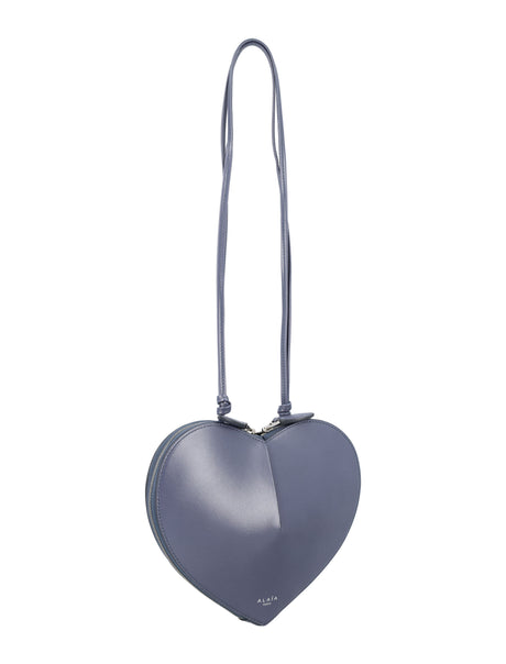 ALAIA Heart-Shaped Mini Leather Shoulder Bag - 17x21x5 cm
