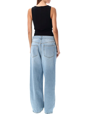 ALAIA Chic Denim Wide-Leg Jumpsuit