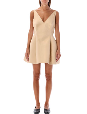 MARNI Stylish Mini Baby Doll Dress with Plunging V-Neckline