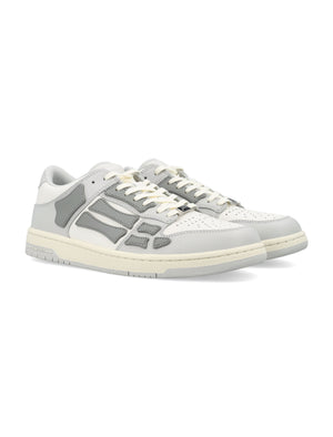 AMIRI Gray Leather SKEL LOW TOP Sneaker for Men - FW24