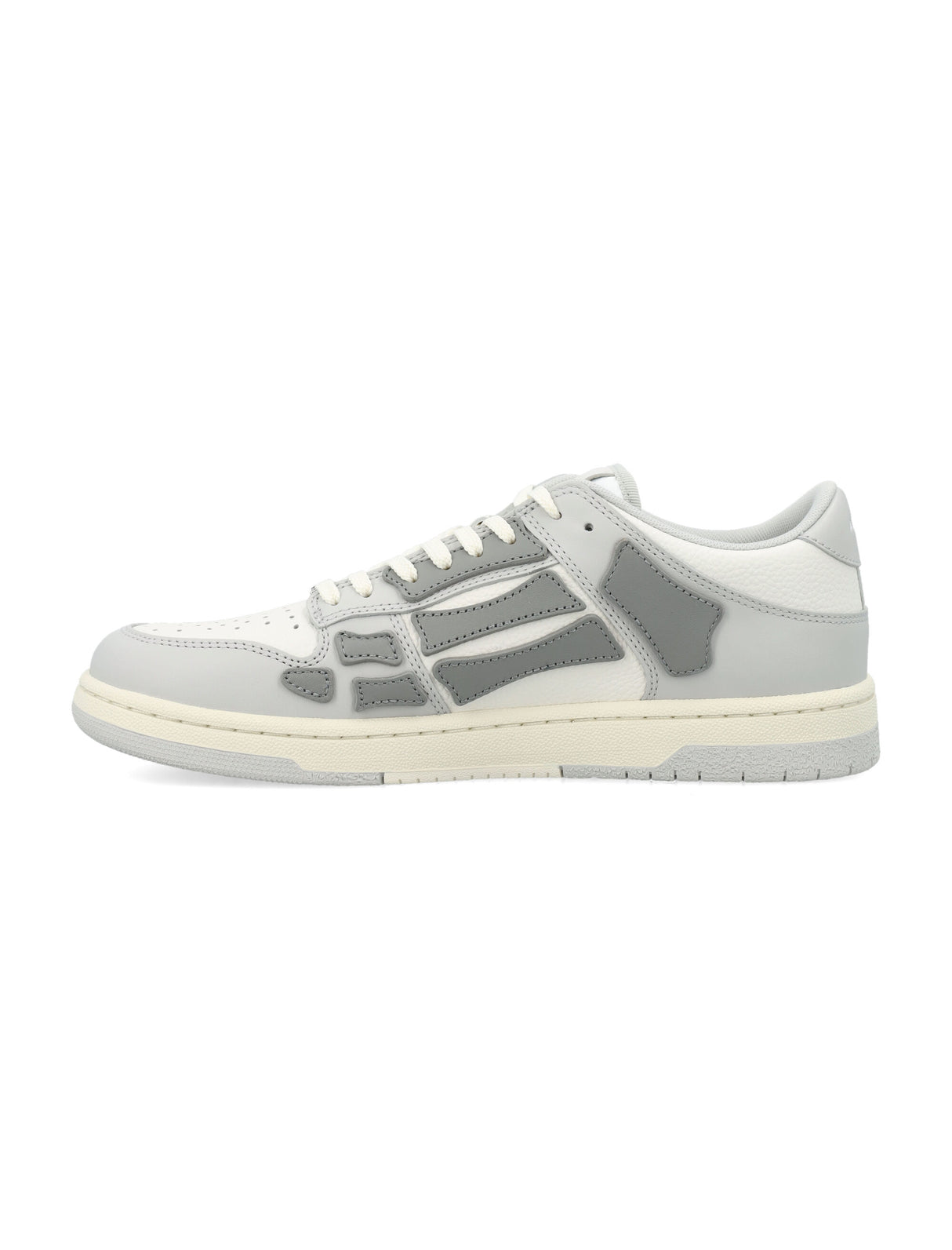 AMIRI Gray Leather SKEL LOW TOP Sneaker for Men - FW24