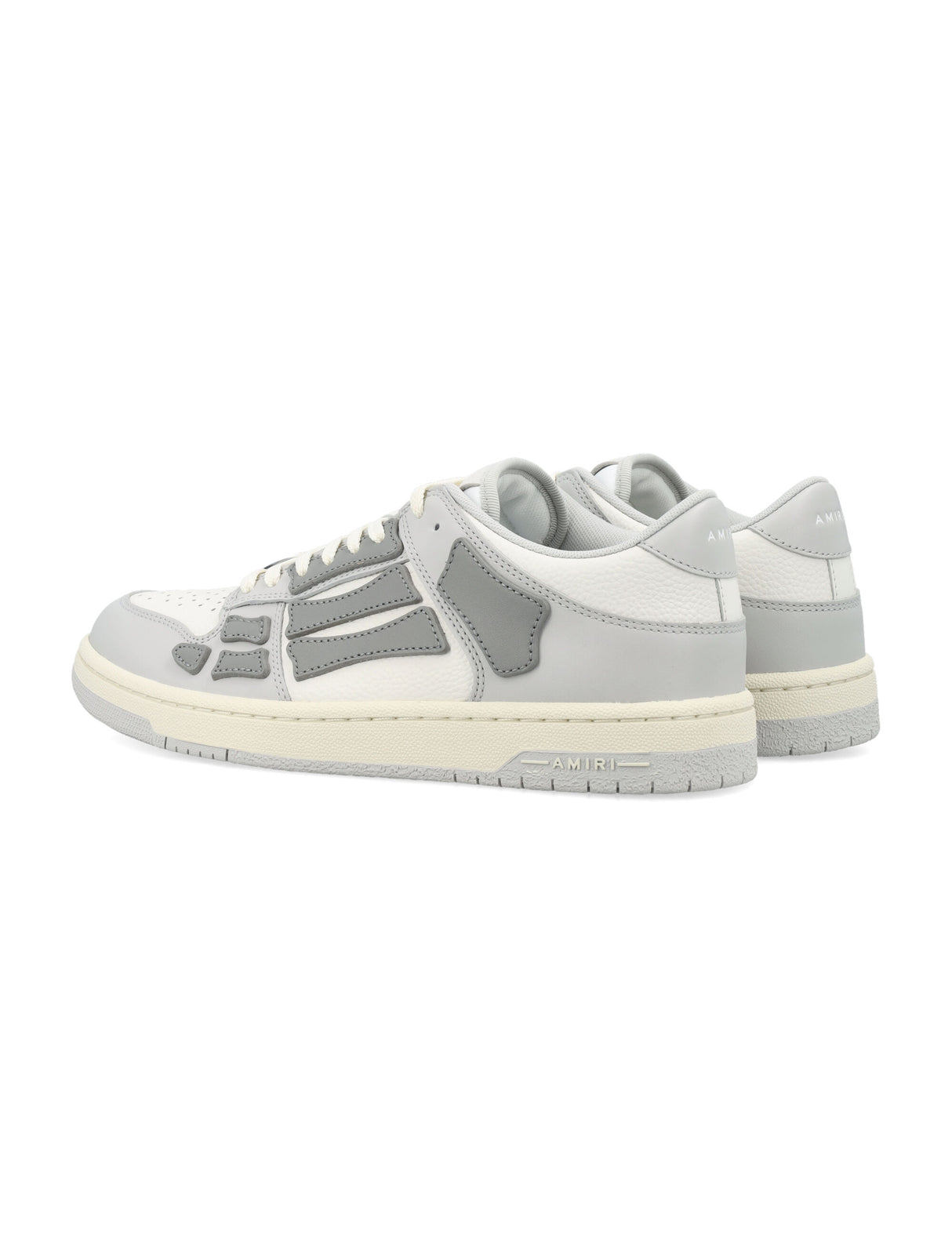 AMIRI Gray Leather SKEL LOW TOP Sneaker for Men - FW24