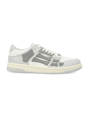 AMIRI Gray Leather SKEL LOW TOP Sneaker for Men - FW24