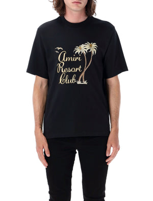 AMIRI Resort Club Glitter Print Cotton Tee