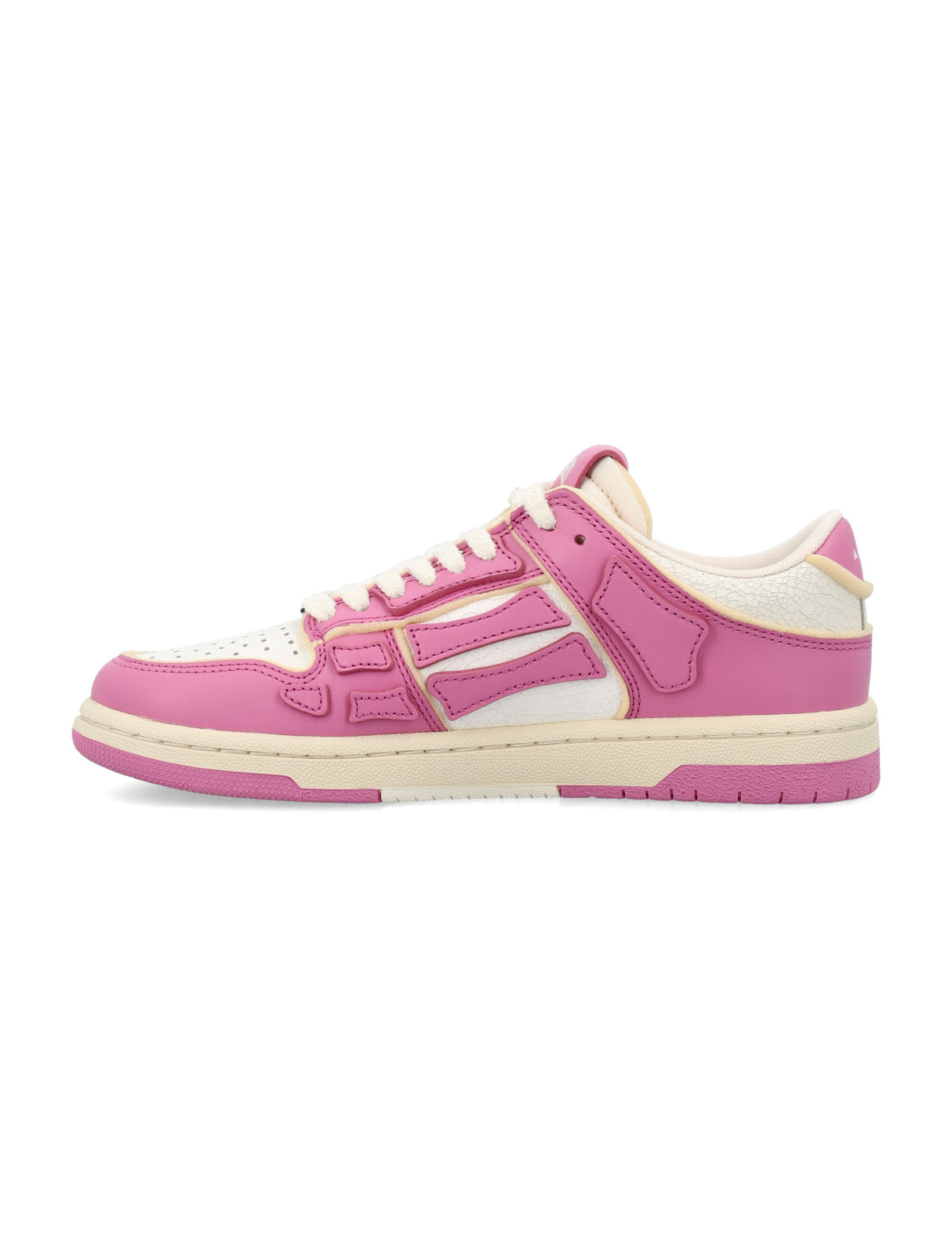 AMIRI Pink Low Top Cracked Leather Sneakers for Women - FW24