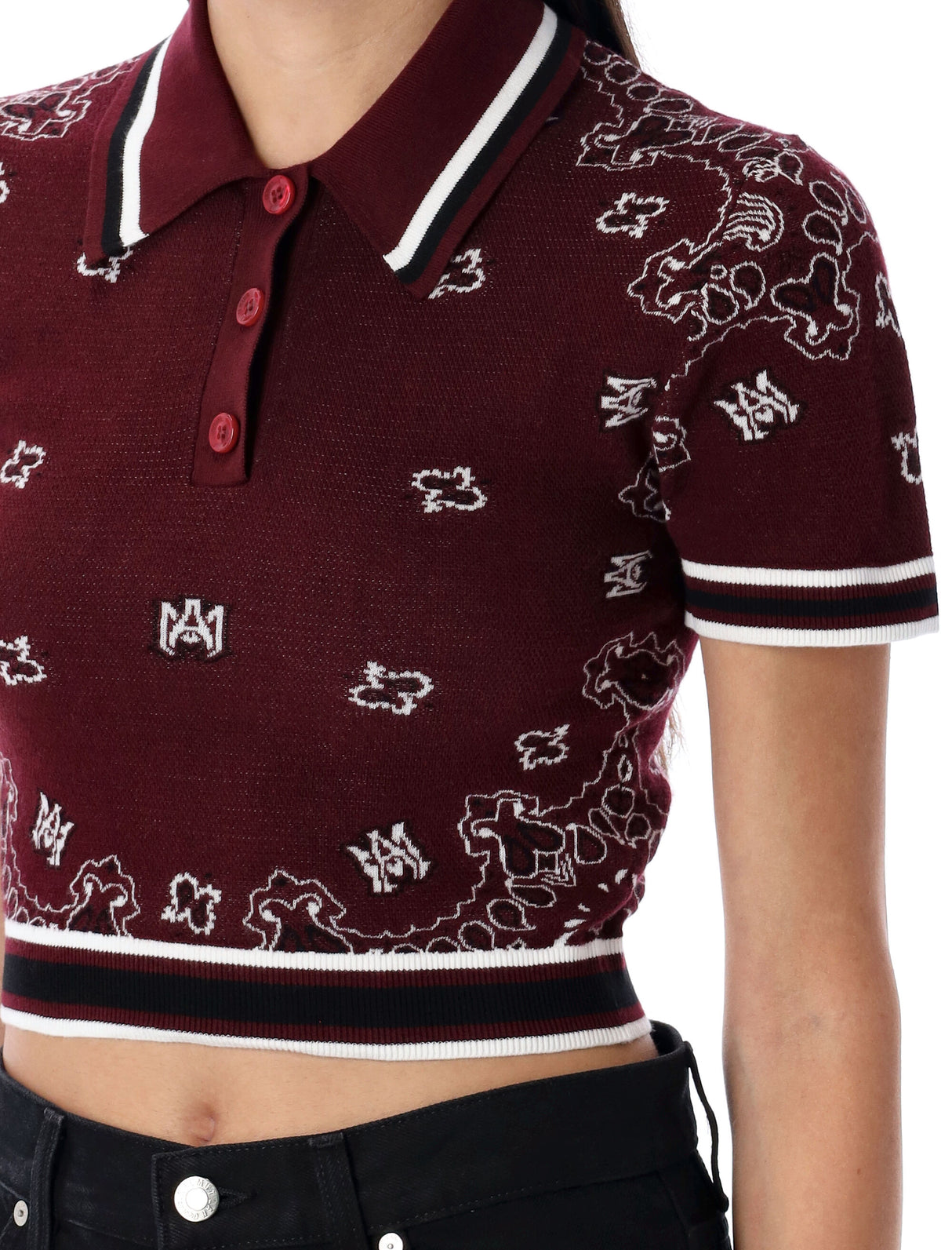 AMIRI Bandana Print Polo Shirt for Women - Size S