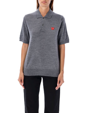 COMME DES GARÇONS PLAY Mini Heart Knit Polo for Men